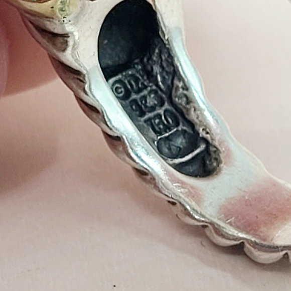 David Yurman Capri Ring With Aqua Chalcedony Gold And Diamonds - Picture 9 of 13